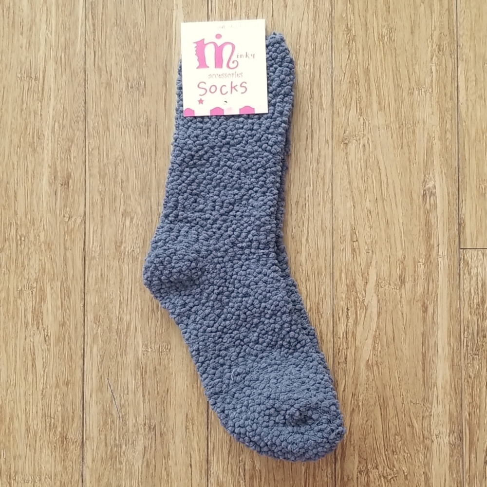 3 for $15 Minky Socks Grey Cozy